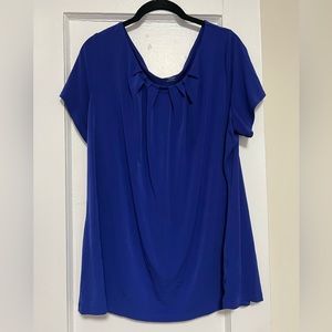 Worthington Royal Blue Scoop Neck Blouse size 1X